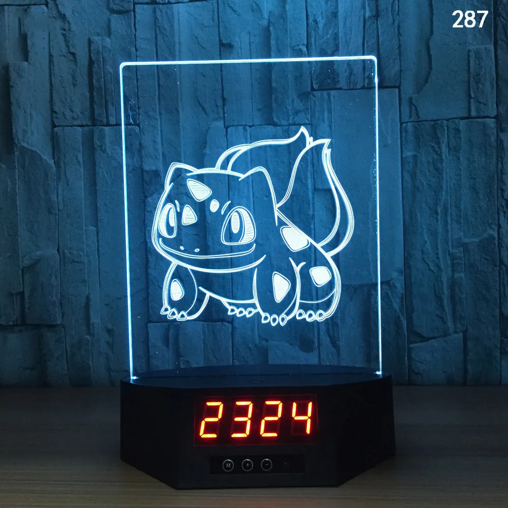 Dolphin-shaped 3D night light table lamp with wireless charging pad and remote control on wooden surface