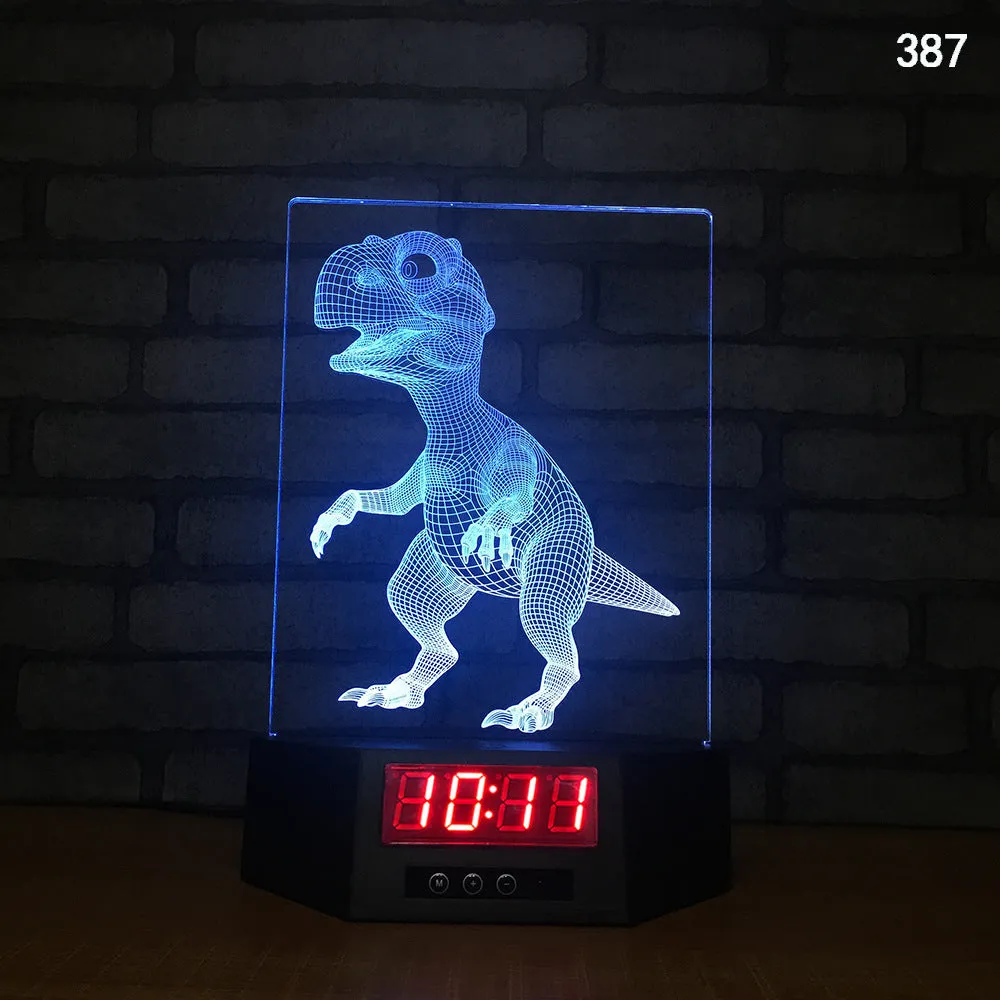 Dolphin-shaped 3D night light table lamp with wireless charging pad and remote control on wooden surface