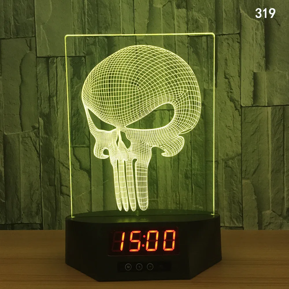 Dolphin-shaped 3D night light table lamp with wireless charging pad and remote control on wooden surface