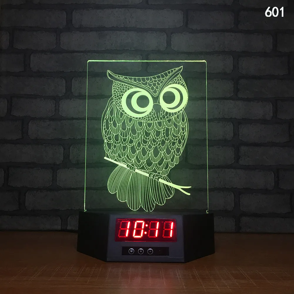 Dolphin-shaped 3D night light table lamp with wireless charging pad and remote control on wooden surface