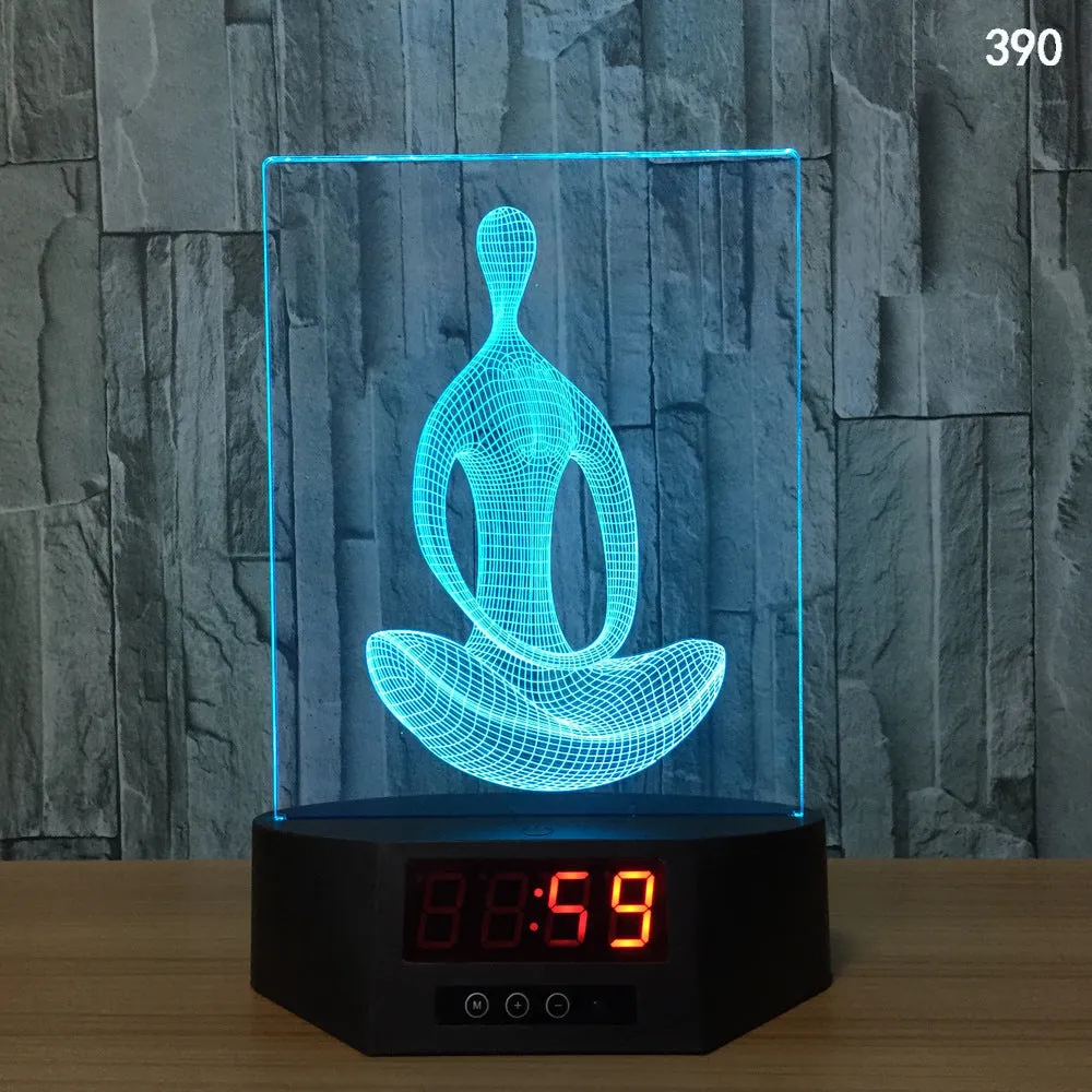 Dolphin-shaped 3D night light table lamp with wireless charging pad and remote control on wooden surface