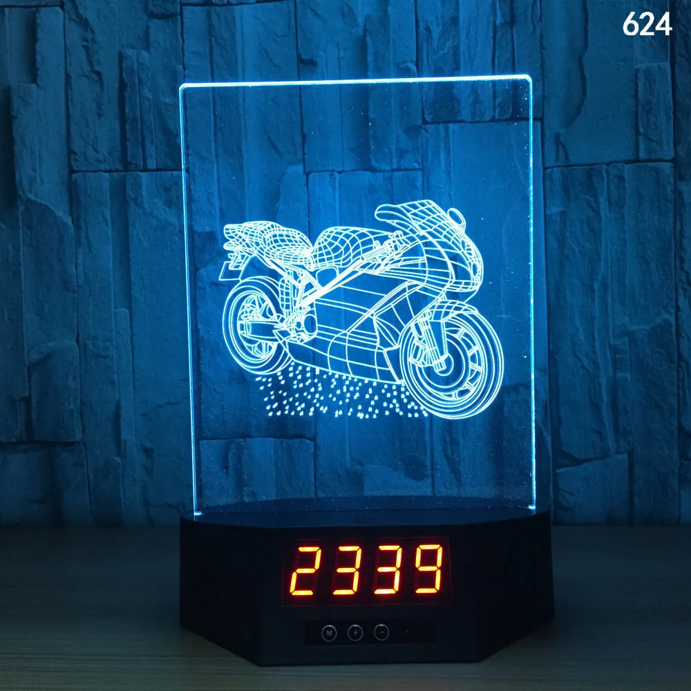 Dolphin-shaped 3D night light table lamp with wireless charging pad and remote control on wooden surface