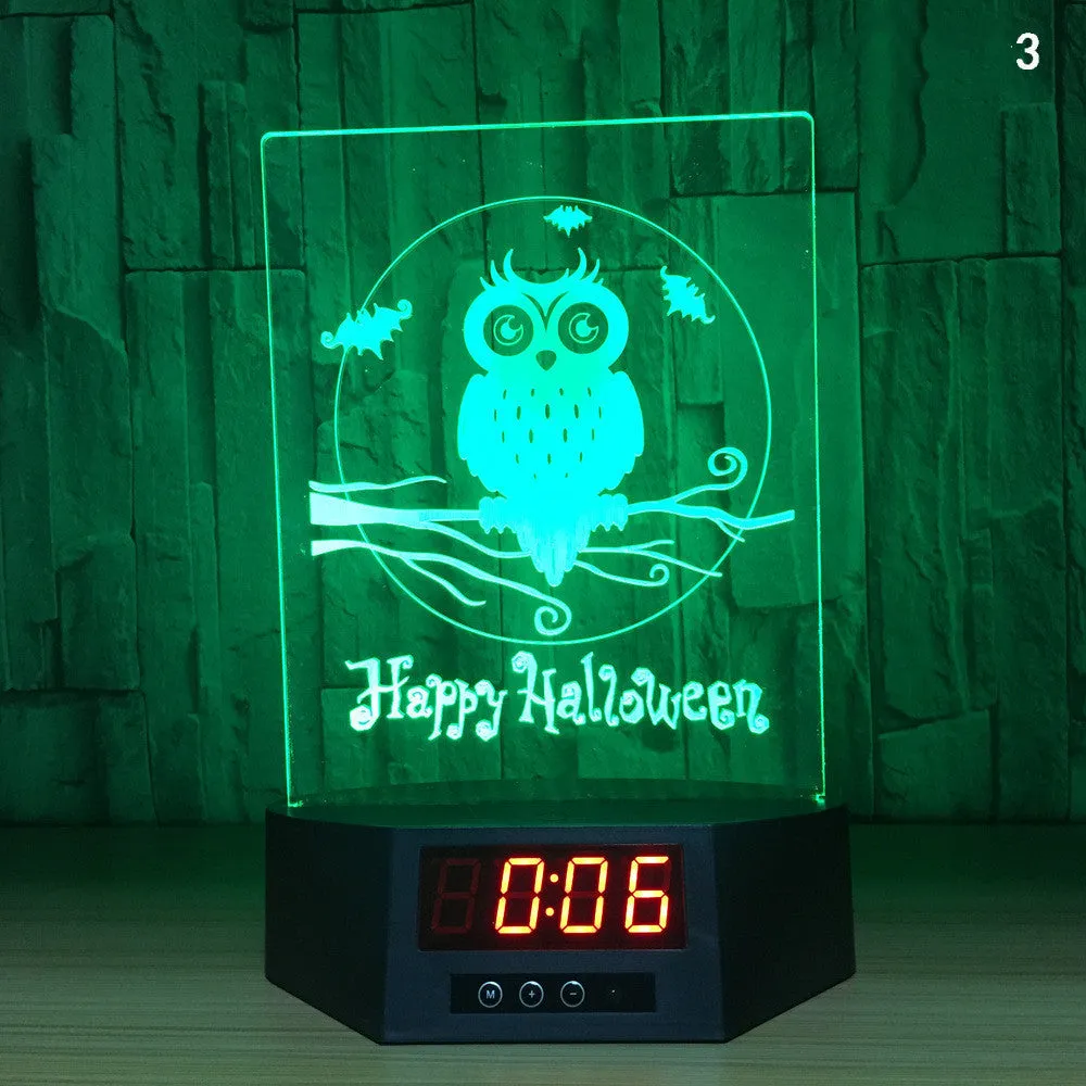 Dolphin-shaped 3D night light table lamp with wireless charging pad and remote control on wooden surface