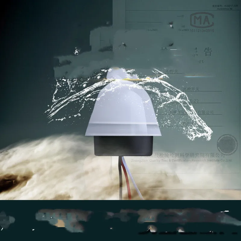 White AS-20 Series automatic induction street lamp for outdoor use with 3-5 metre sensor range.