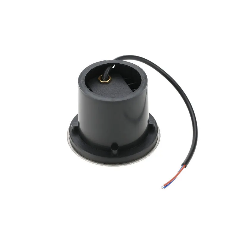 Round black LED COB underground light with stainless steel cover and tempered glass for outdoor garden lighting