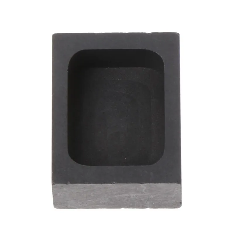 Square high-purity graphite crucible for melting precious metals like gold and silver