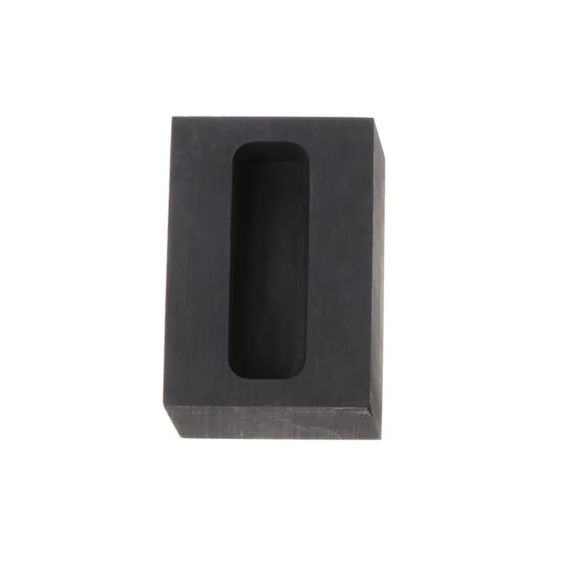 Square high-purity graphite crucible for melting precious metals like gold and silver