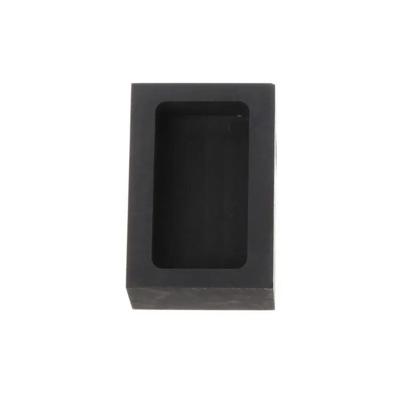 Square high-purity graphite crucible for melting precious metals like gold and silver