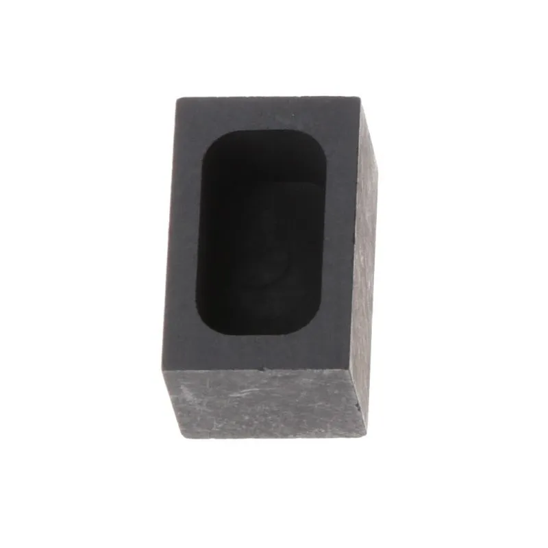 Square high-purity graphite crucible for melting precious metals like gold and silver