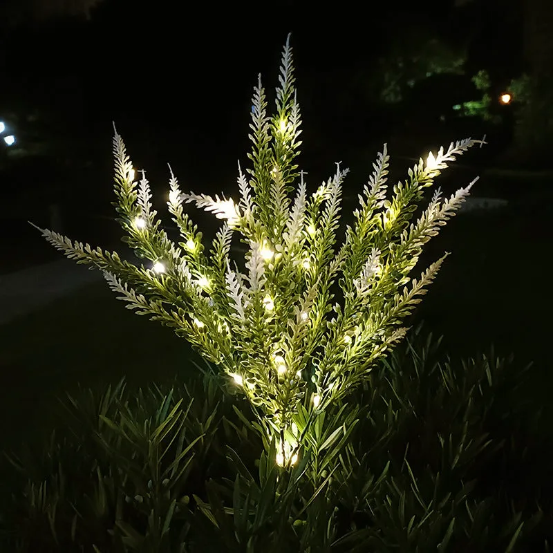 74cm tall solar-powered LED flower garden light in lavender colour options.