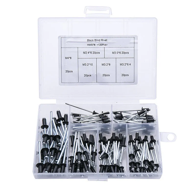 Black metal electric drill rivet gun conversion tool with handle and wrench.