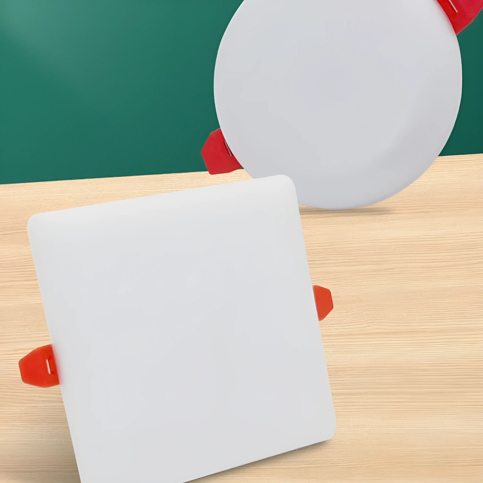 Ultra-thin aluminium LED panel light with adjustable hole tube mounting in circle and square shapes