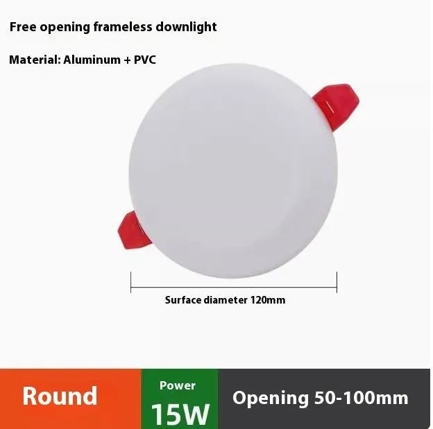 Ultra-thin aluminium LED panel light with adjustable hole tube mounting in circle and square shapes