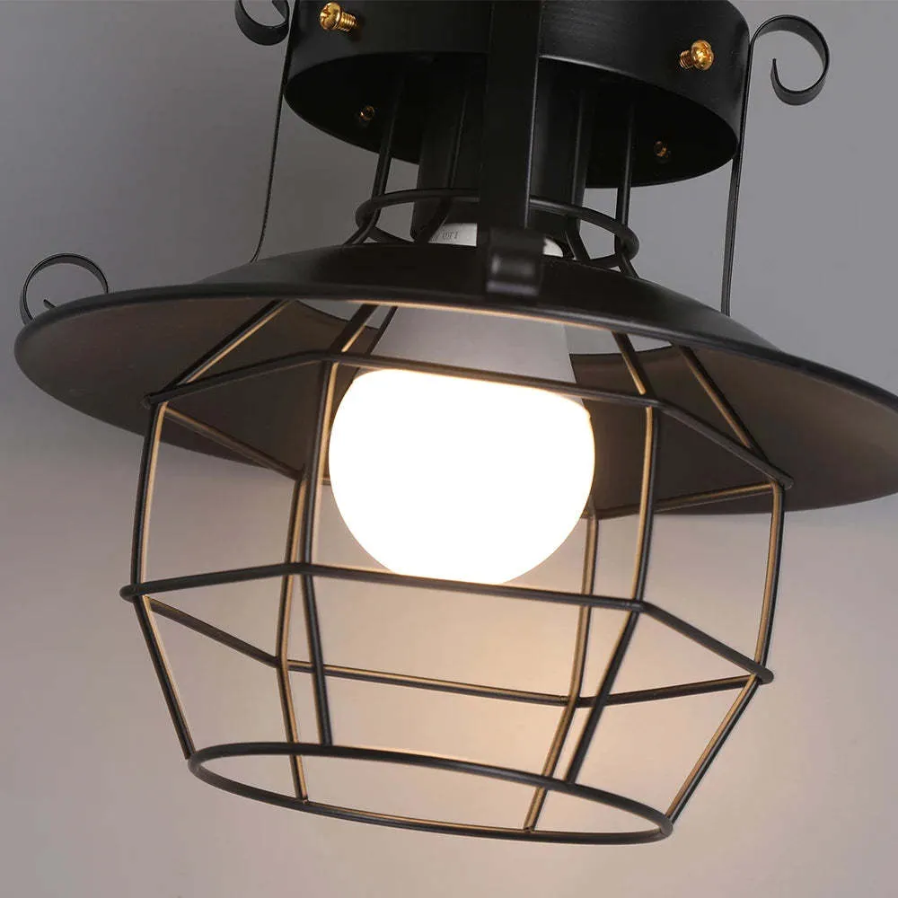 American iron droplight restaurant decorative lamp with retro lantern shape single head design