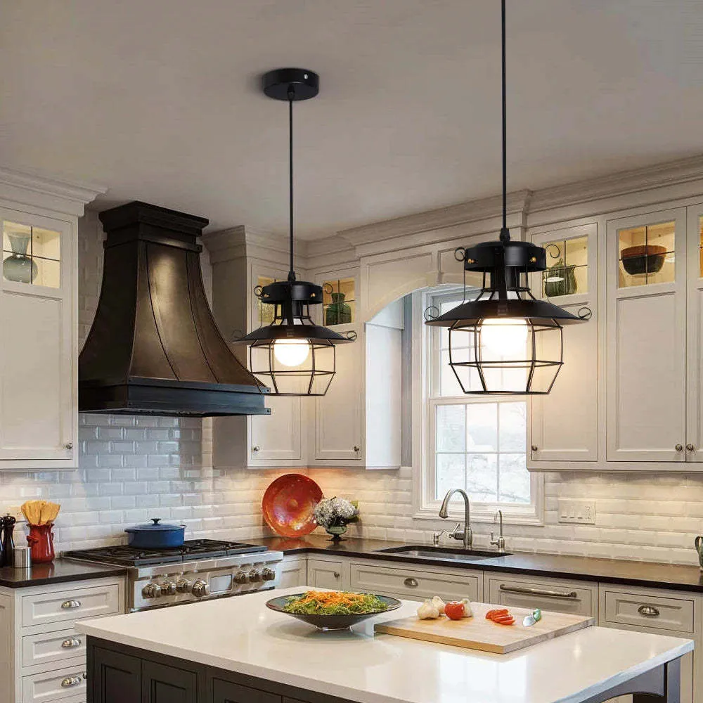 American iron droplight restaurant decorative lamp with retro lantern shape single head design