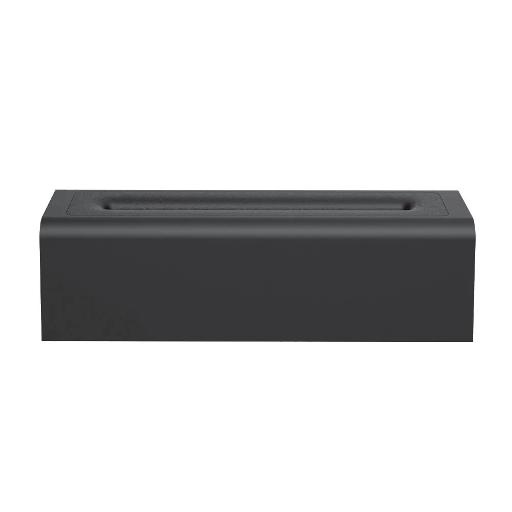 Square black or white USB aroma diffuser with colourful flame effect light and water tank