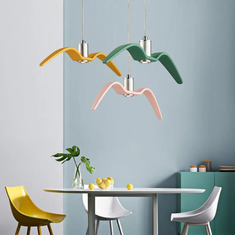 Nordic postmodern macaron style LED chandelier in available colour options