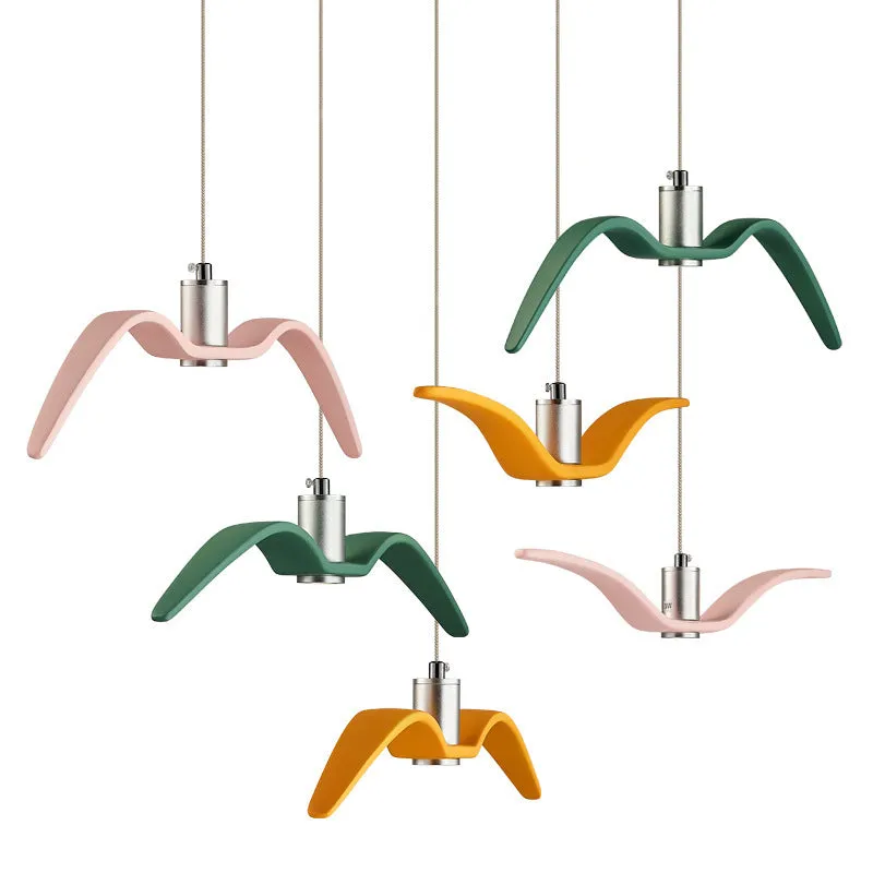 Nordic postmodern macaron style LED chandelier in available colour options