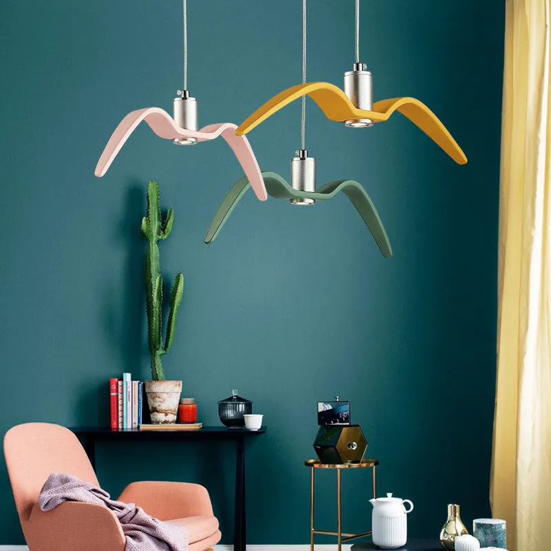 Nordic postmodern macaron style LED chandelier in available colour options