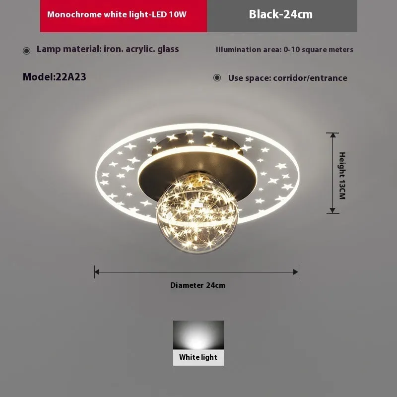 Modern slim LED ceiling lamp for corridors in gold, black, or white finish with dimmable light.