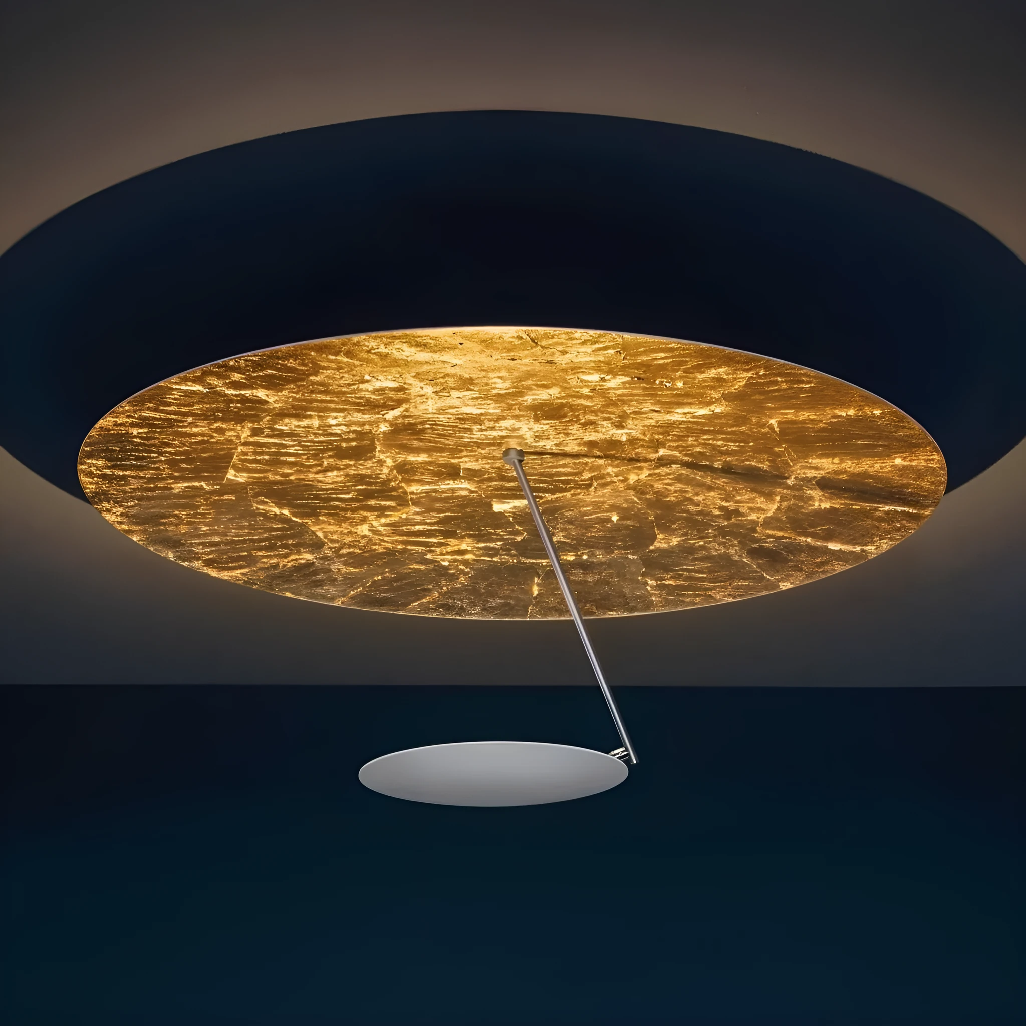 Modern iron art chandelier ceiling lamp with warm LED light in a white and gold finish.