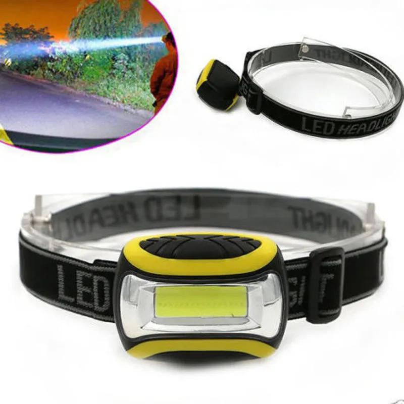 Yellow Major three-speed COB headlamp for outdoor night riding and mountaineering