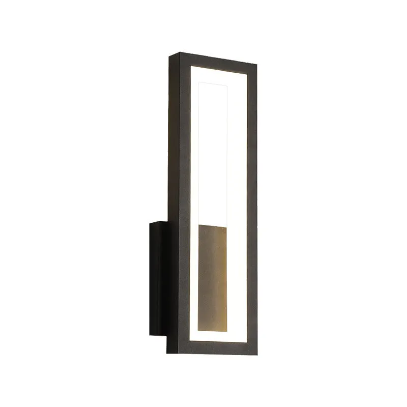 Modern Nordic corridor wall light with PVC lampshade in black, white or gold finish