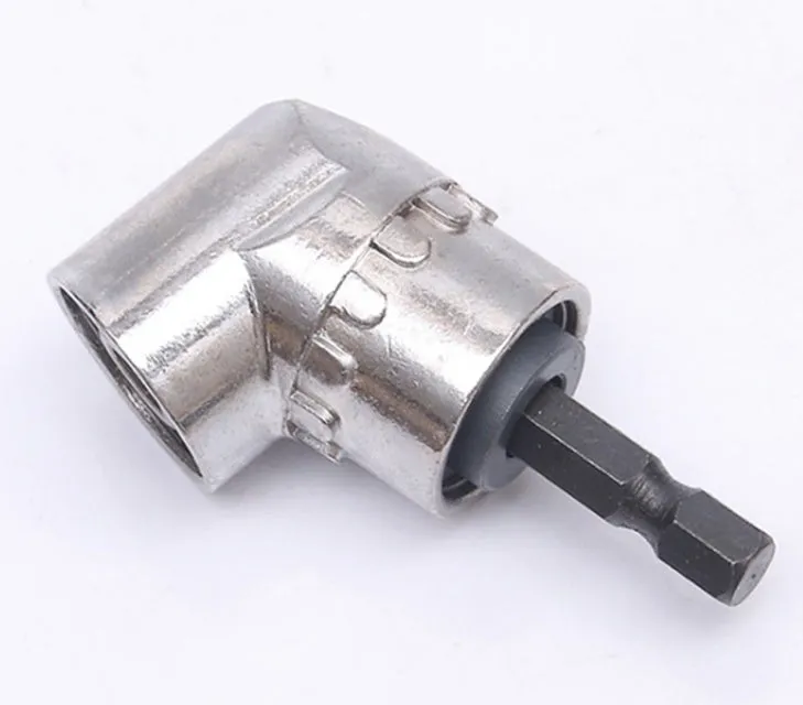 Silver flexible shaft screwdriver with 105-degree angled head for corners and confined spaces