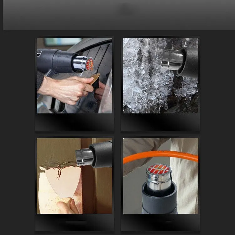 2000W industrial hot air gun with thermal insulation shell and grid air outlet.
