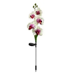 Solar-powered floral garden lantern with flower shape design, 850mm size, for outdoor courtyard and villa lighting