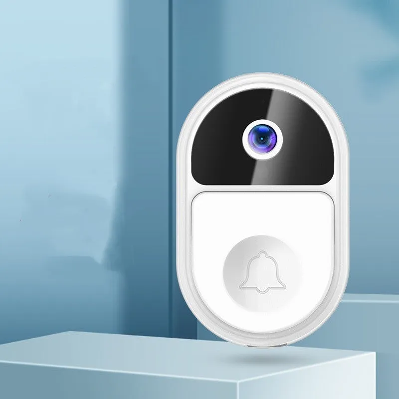 Doodle Smart Visual Doorbell V8 in black colour on a wall next to a door.