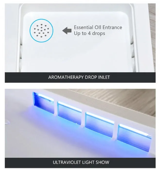 Blue ultraviolet phone steriliser box with touch switch and open lid