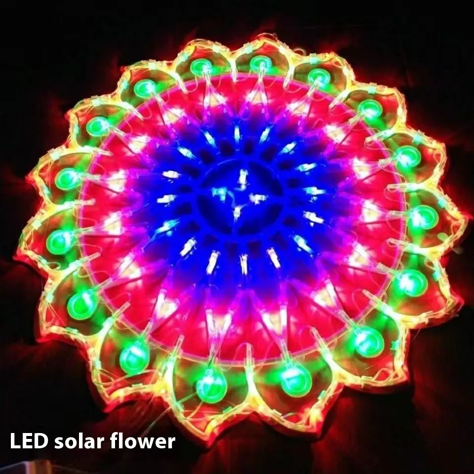 Outdoor Christmas festival string lights with decorative peacock, heart, sunflower and star bulbs