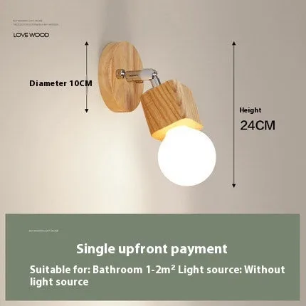 24cm circular LED mirror cabinet wall lamp mounted on bedroom wall