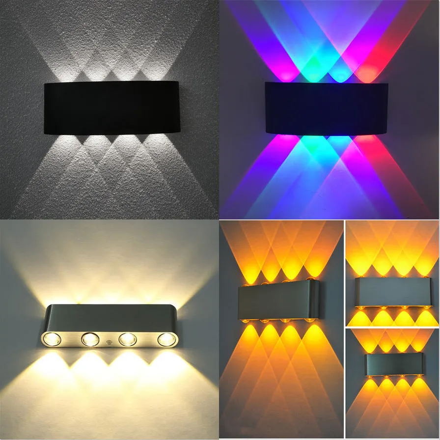 Modern LED corridor lamp with aluminium shade measuring 180x60x30mm