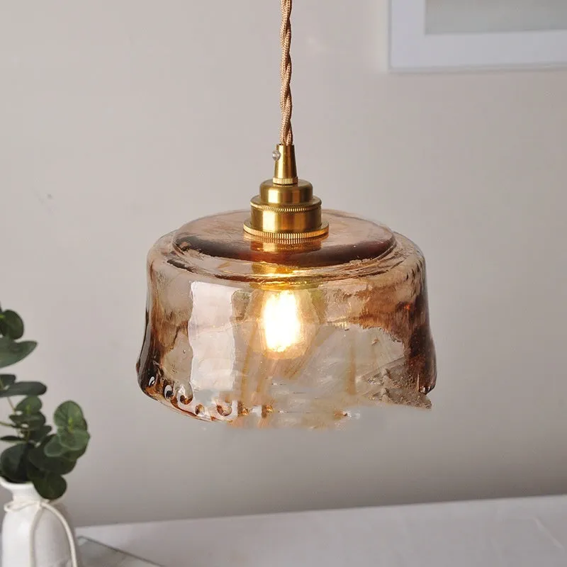 Nordic retro brass and glass chandelier with B bar design for restaurant ceiling lighting