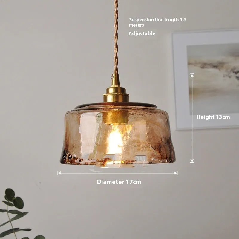 Nordic retro brass and glass chandelier with B bar design for restaurant ceiling lighting