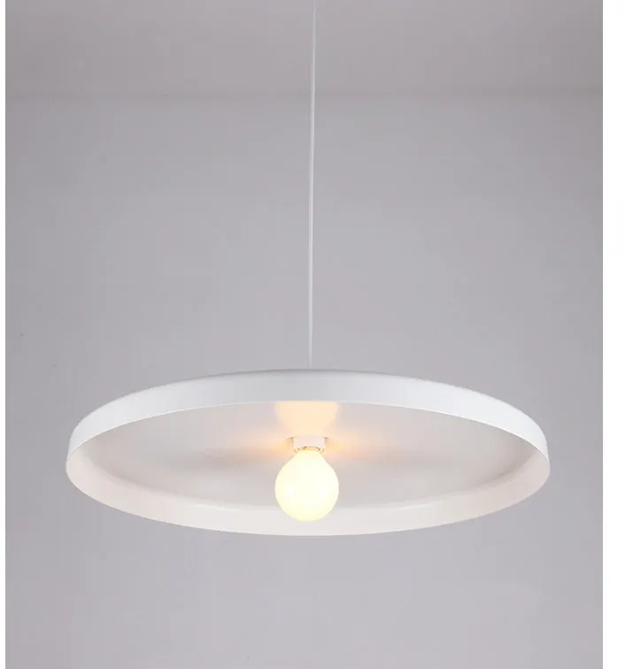Aluminium alloy coffee shop chandelier in black or white with three diameter size options