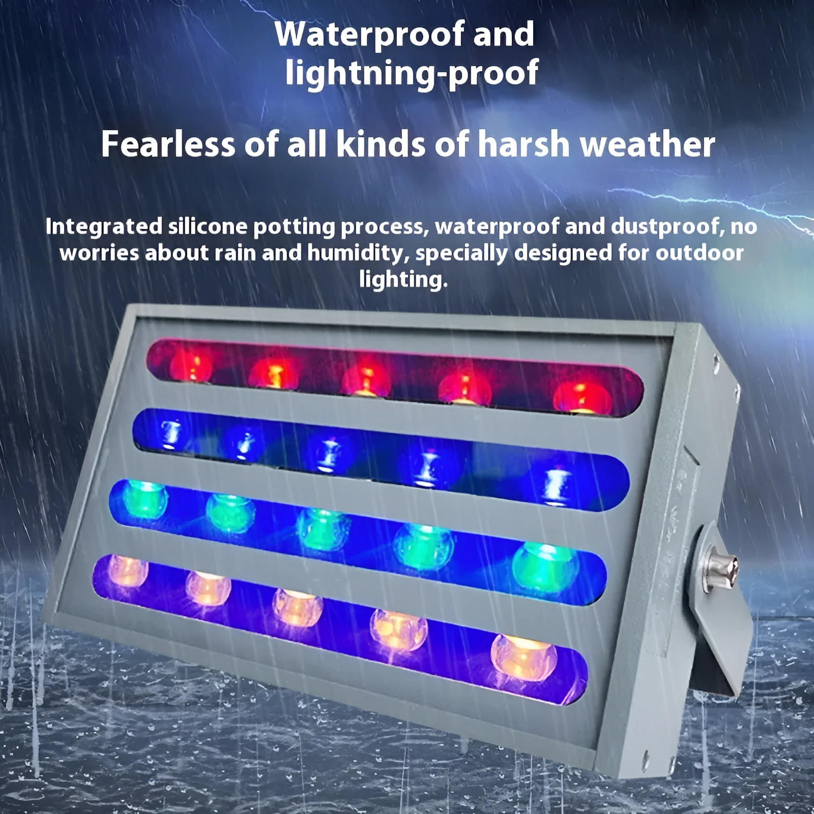 Waterproof aluminium LED rainbow tree lamp spotlight with colour projection for outdoor lighting
