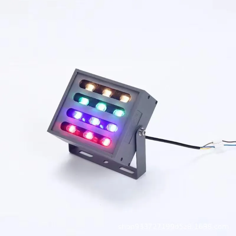 Waterproof aluminium LED rainbow tree lamp spotlight with colour projection for outdoor lighting