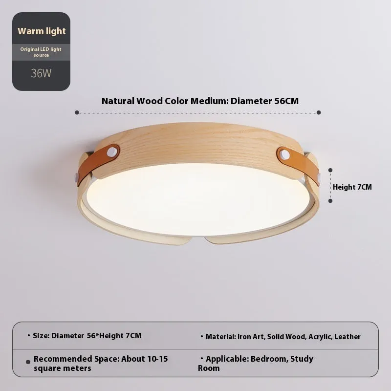 Japanese style wooden ceiling lamp with PMMA lampshade in 42cm and 56cm sizes