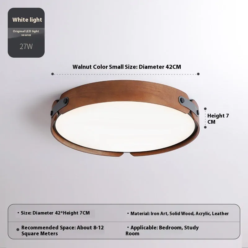 Japanese style wooden ceiling lamp with PMMA lampshade in 42cm and 56cm sizes