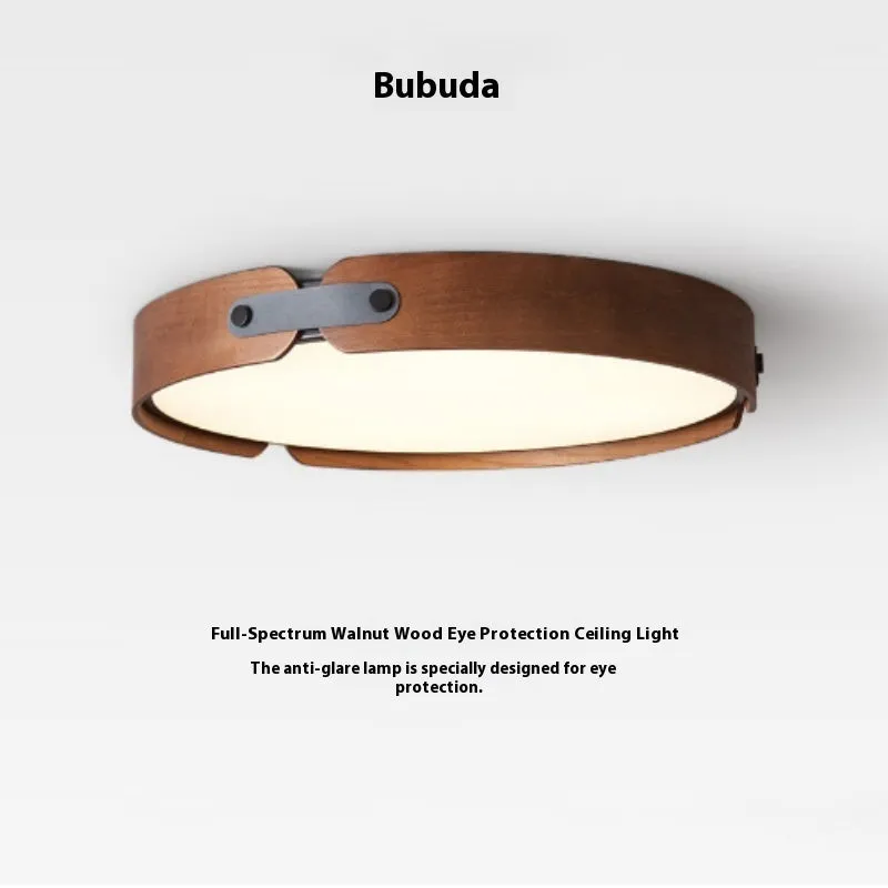 Japanese style wooden ceiling lamp with PMMA lampshade in 42cm and 56cm sizes