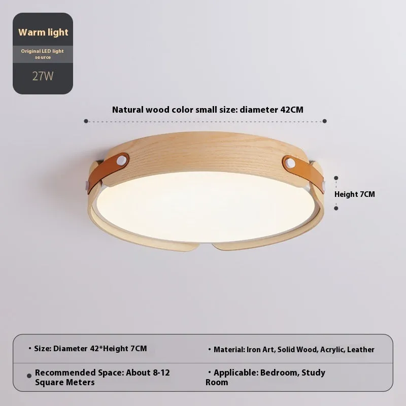 Japanese style wooden ceiling lamp with PMMA lampshade in 42cm and 56cm sizes