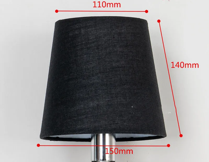 Modern minimalist fabric lampshade with horizontal paste design in multiple colour options