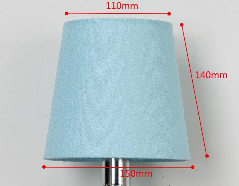 Modern minimalist fabric lampshade with horizontal paste design in multiple colour options
