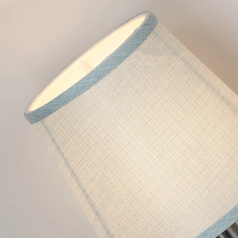 Modern minimalist fabric lampshade with horizontal paste design in multiple colour options