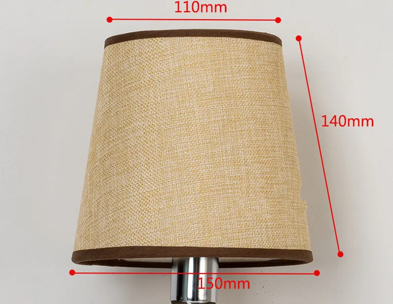 Modern minimalist fabric lampshade with horizontal paste design in multiple colour options