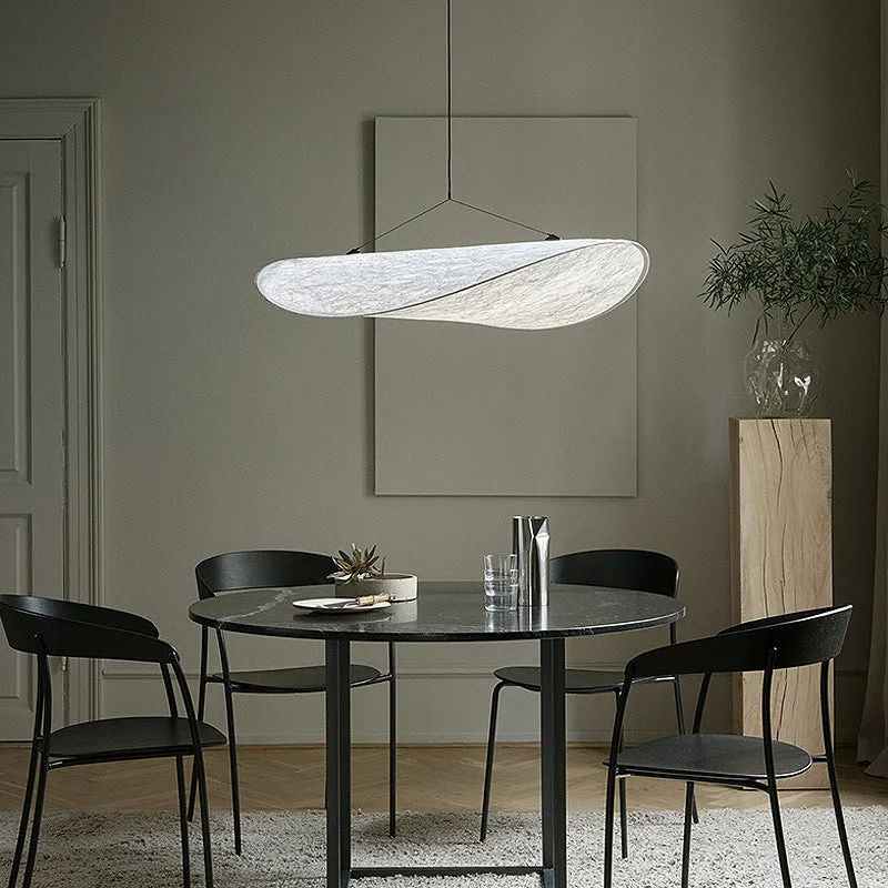 Art silk fabric chandelier ceiling light with multiple diameter size options for bedroom or living room