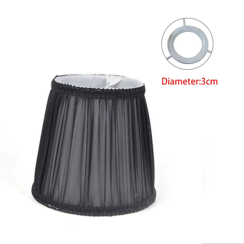 Fabric lampshade for crystal wall lamp in dark blue, white or black with bubble or pion pattern.